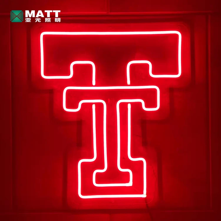 Drop Shipping Customized Texas Tech University LED Neon Sign Red Raiders Acrylic LED Light Signs for Bedroom Wall Art Decor