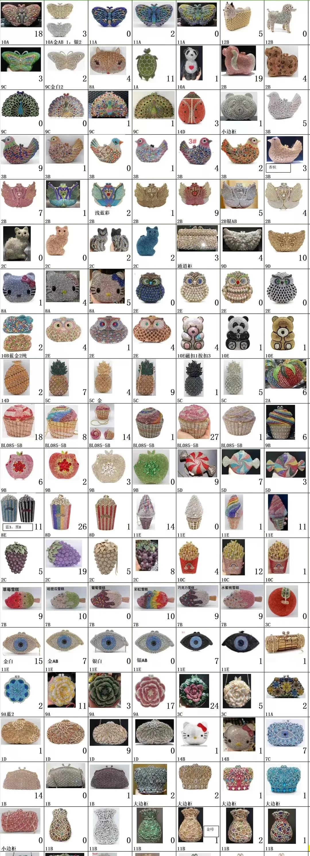 Wholesale Wedding bridal handbag hand strap rhinestone ice cream cone clutch crystal ICECREAM Party event purse evening bags