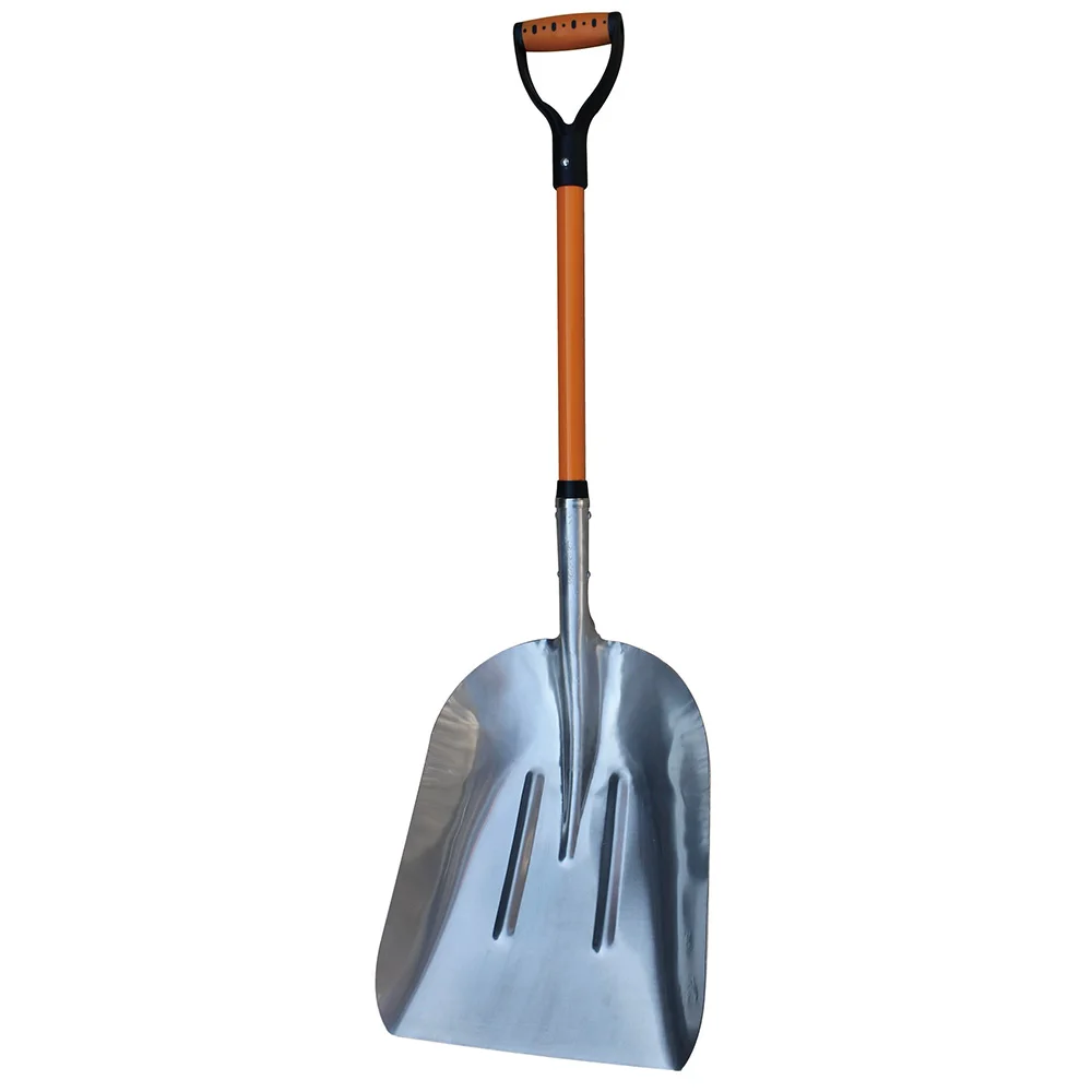 41614 High quality square aluminium garden shovel with fiberglass handle
