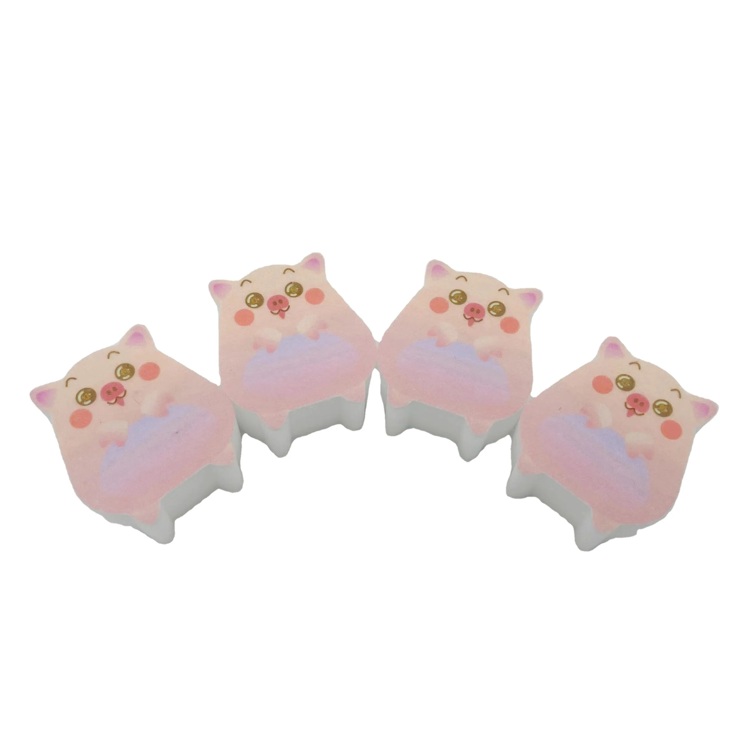 Custom Design Printed Cartoon Melamine Sponge Household Cleaning Nano Sponge Daily Use Melamine Foam White Sponge