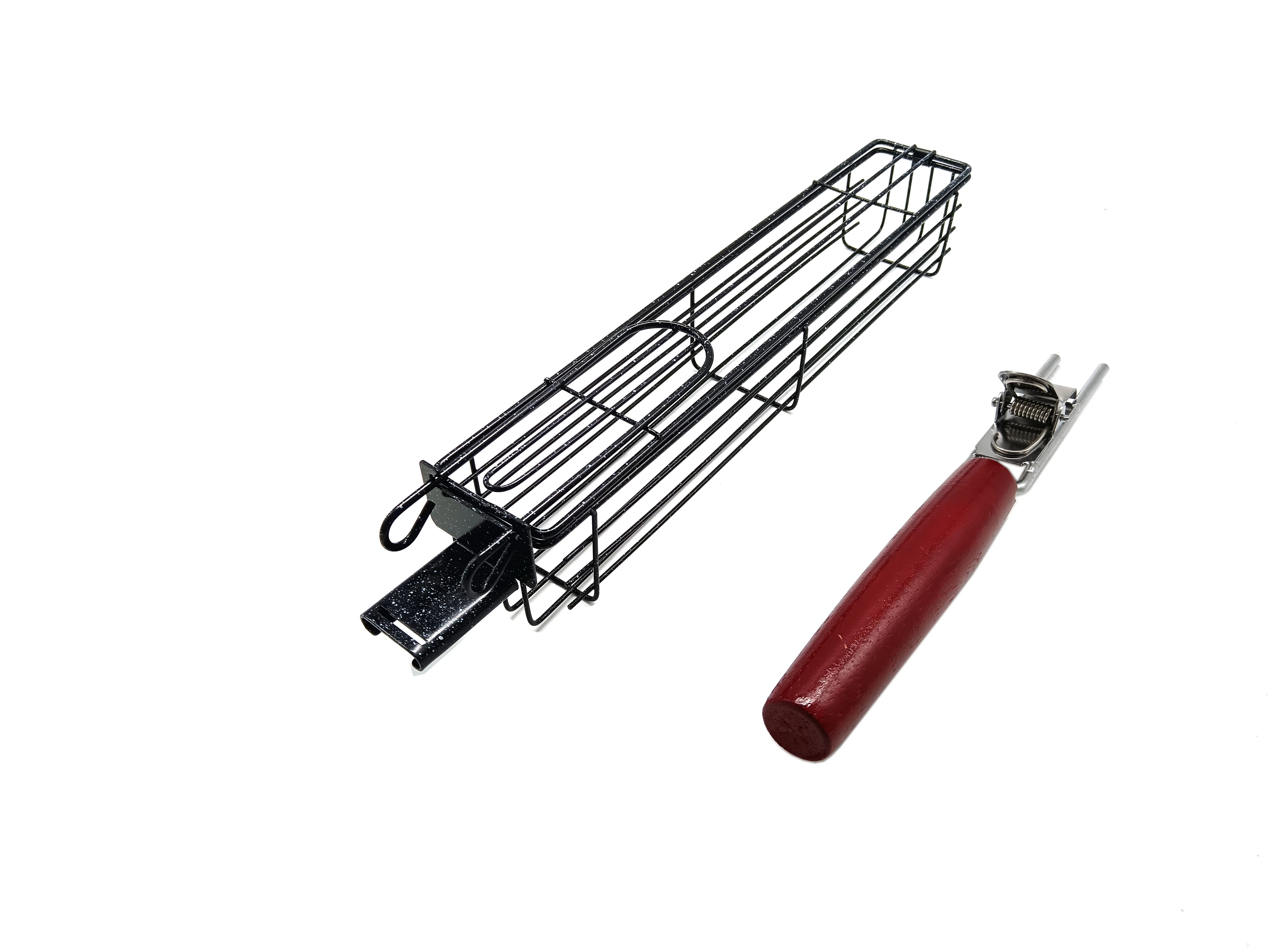 4Pcs Bbq Tools Non-stick Grill Basket for Outdoor Grilling Charcoal Folding Barbecue Basket Rack for Meat Ball and Seafoods