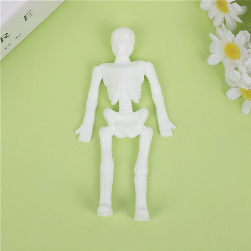 2024 Wholesale Halloween Stretchy Skull Toys Colorful Tpr Skeleton Stress Relief Stretchy Sticky Stretchy Toys For Party