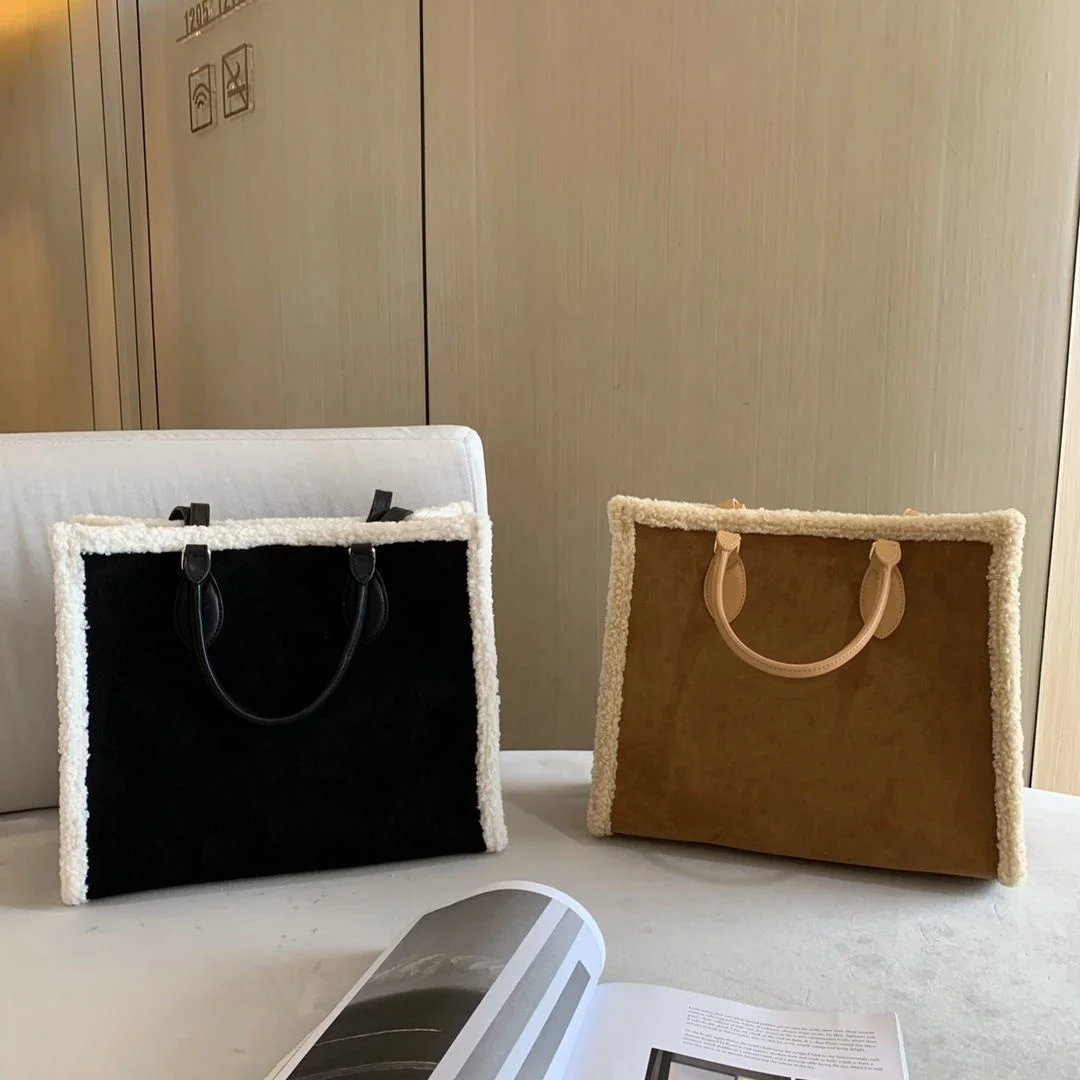 High Quality Bags Supplier Brand Faux Suede Lambswool Fluffy Buy Woman Large Capacity Tote Bags Oversized Vintage Tote Bag