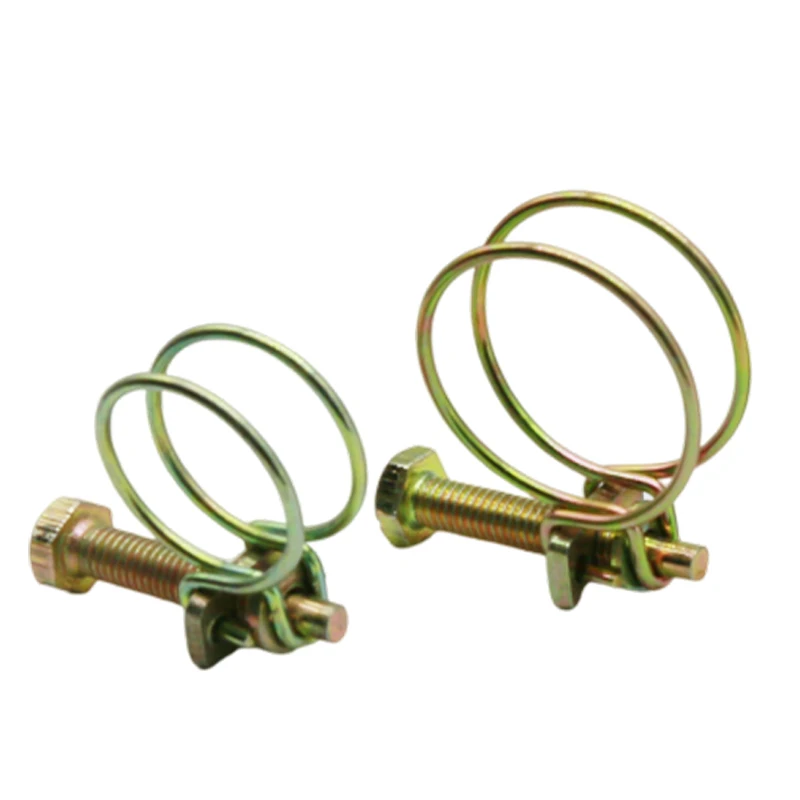 Iron Galvanizing Adjustable Double Wire Hose Carbon Bolts Quick-Grip Clamp For Heavy Industry Marine Motorcycles