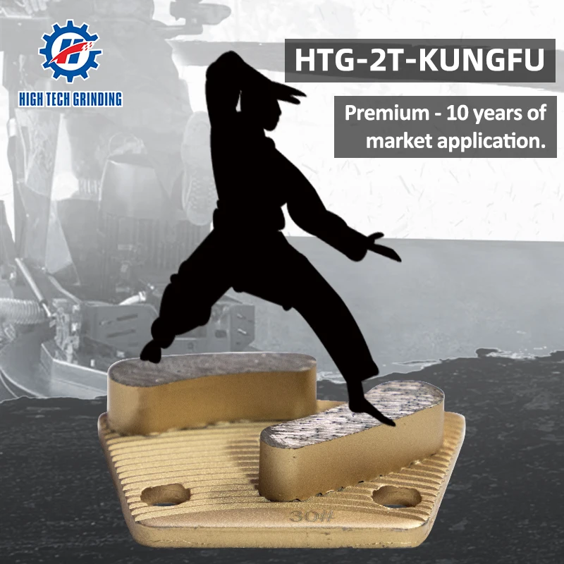 HTG-2T 30# 60# 120# Grit Trapezoid Diamond Abrasive Metal Concrete Floor Grinding Polishing Pads For Concrete Grinder