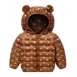 Детский хлопковый костюм Ear, детское утепленное пуховое пальто, цветная теплая куртка для младенцев