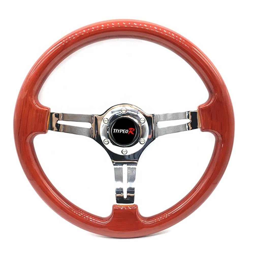 Peach wood grain 320mm13 inch ABS racing car steering wheel Vintage Style