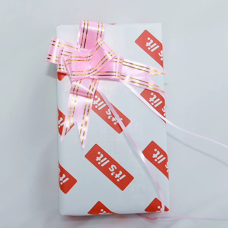 Factory sale gift wrapping paper CMYK printing roll paper golden printing paper