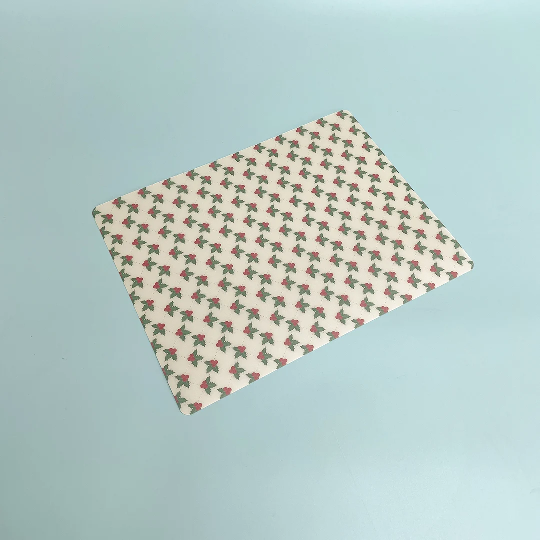 Wholesale custom logo waterproof  PP plastic sheet printable placemats for dining table