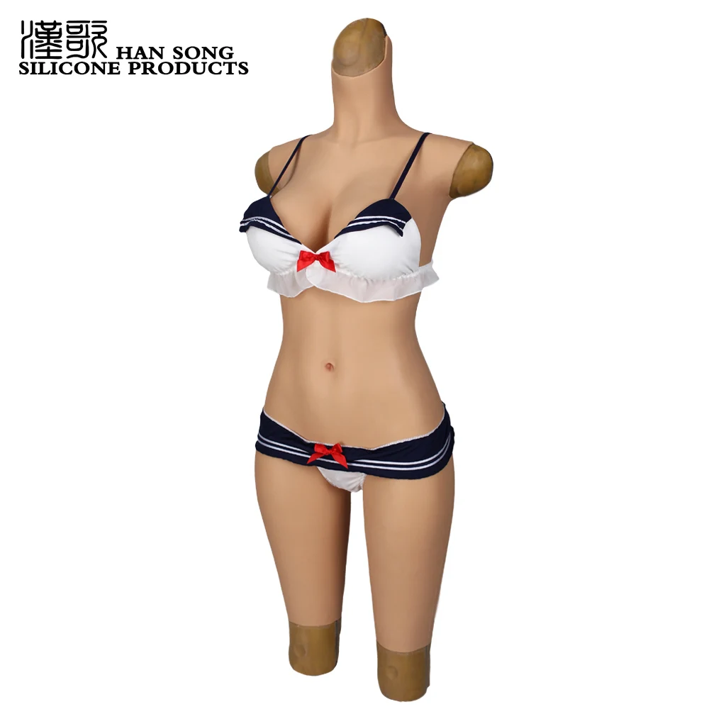 2020 NEW Floating Points Silicone Breast Form CD/TD Zentai Ladyboy Wearable Silicone Bodysuit