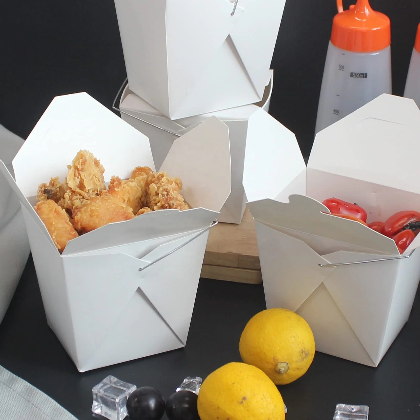 Party Favor Chinese Fast Take Out Box Top Eco-Friendly Containers Fast Leak Grease-Resistant Delivery Togo Food Packaging Boxes