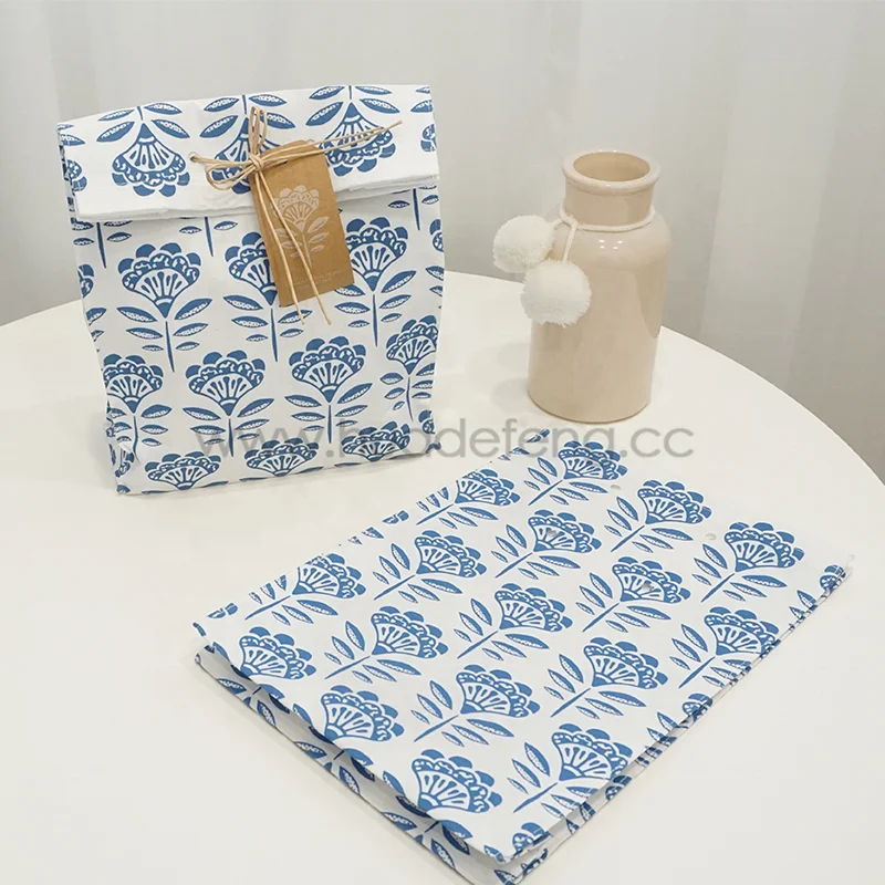 Huadefeng Wholesale Eco-friendly Middle Small Size Drawstring Gift Wrapping Personalized Bags