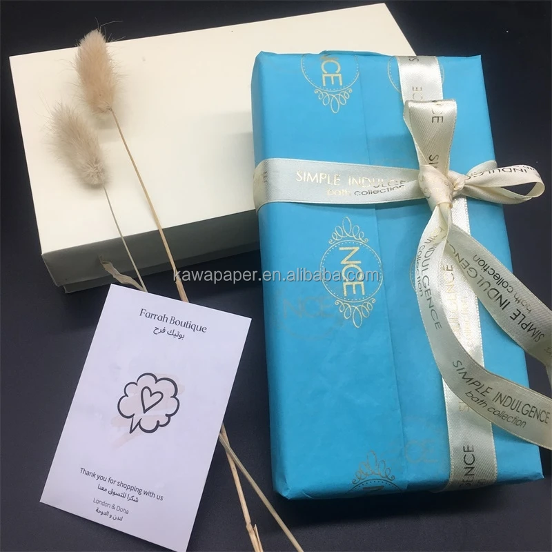 17 Gsm 22 30 Gsm Branded White Gold Black Logo Color Printed Shoe Clothes Gift Wrapping Sheets Custom Tissue Paper For Packaging