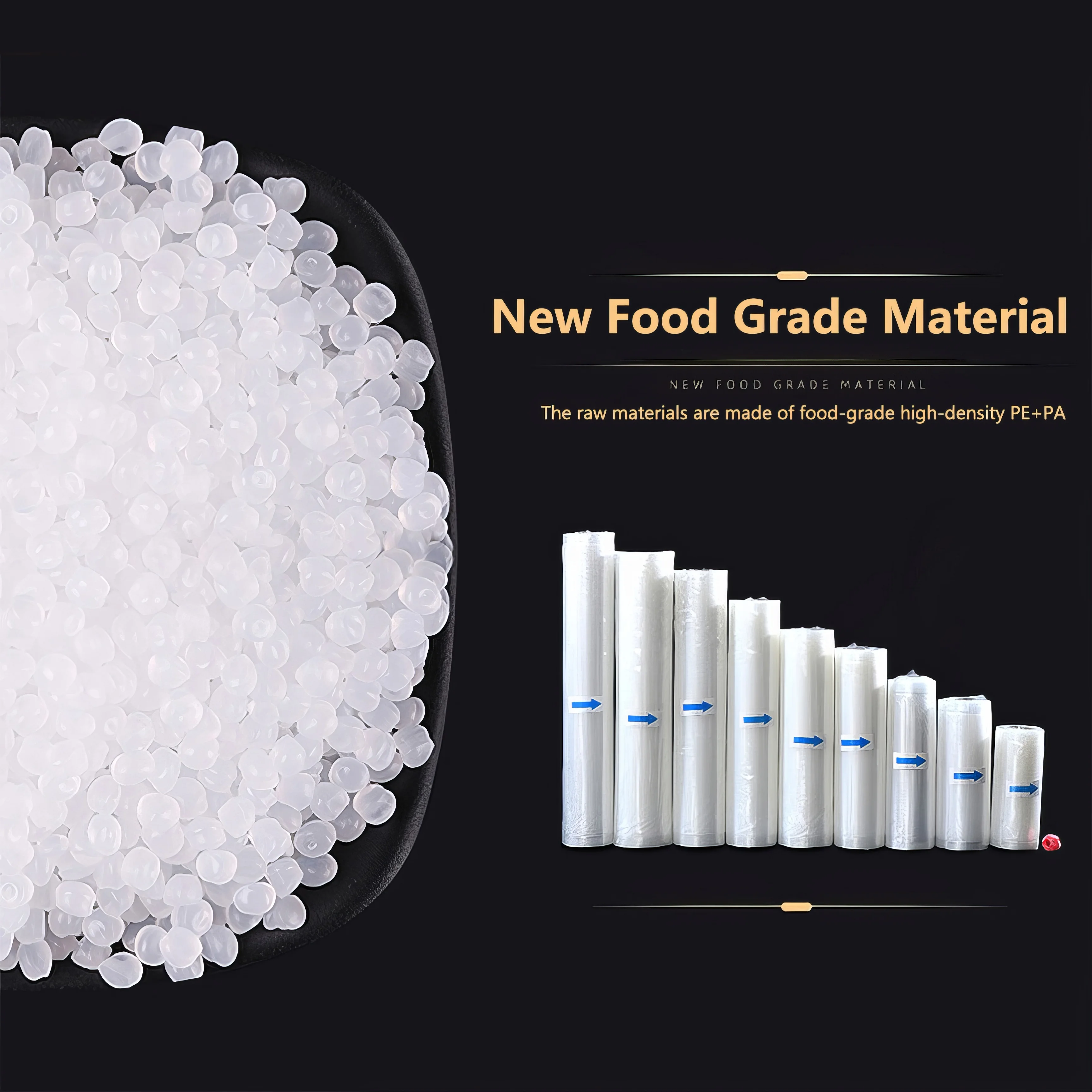 Custom BPA-Free Material Textured embossed food saver Vac Vacuum bag Sealer plastic Bags Roll For Food