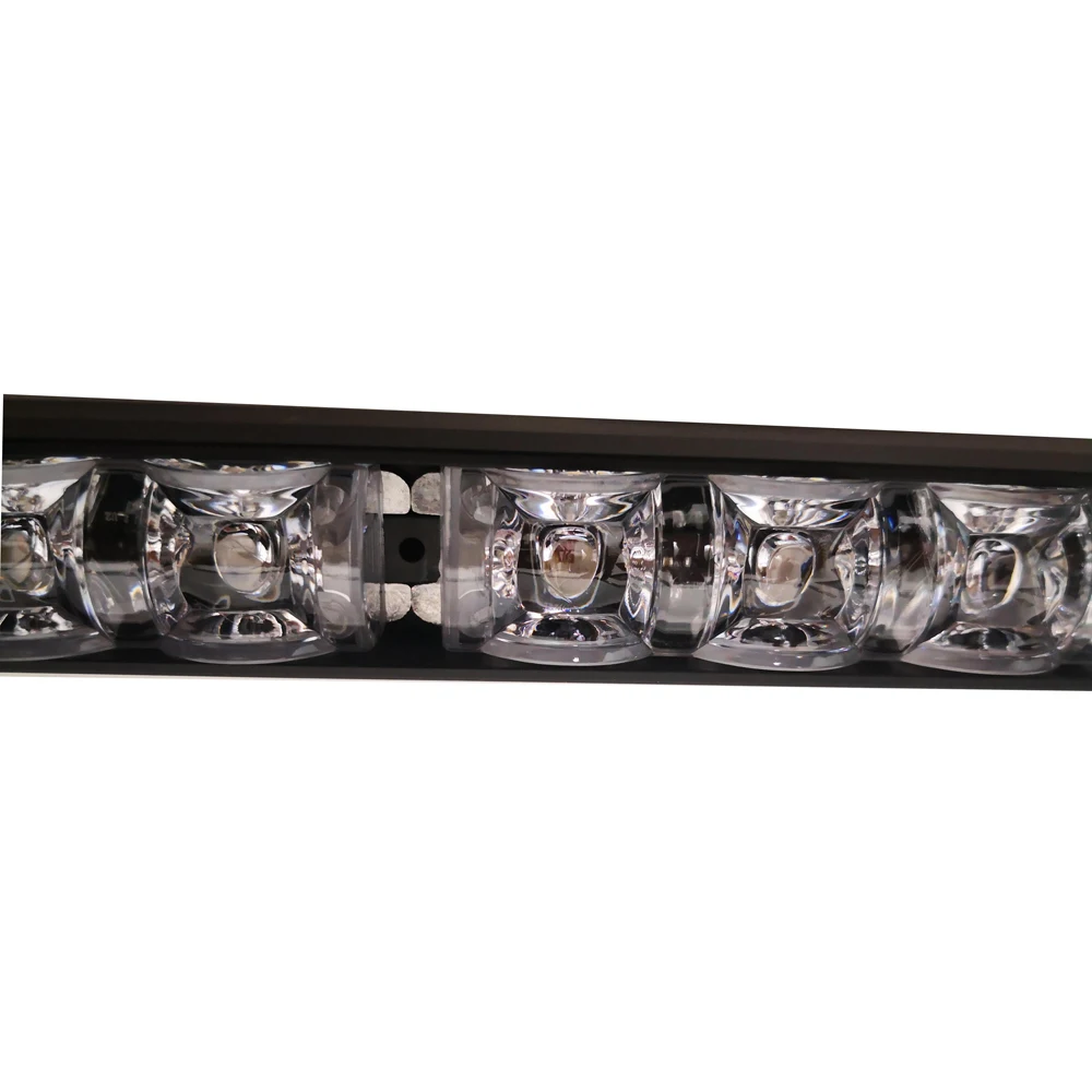 48W high quality directional light bar Traffic Advisor Light with sun visor amber white red blue with new designed lens