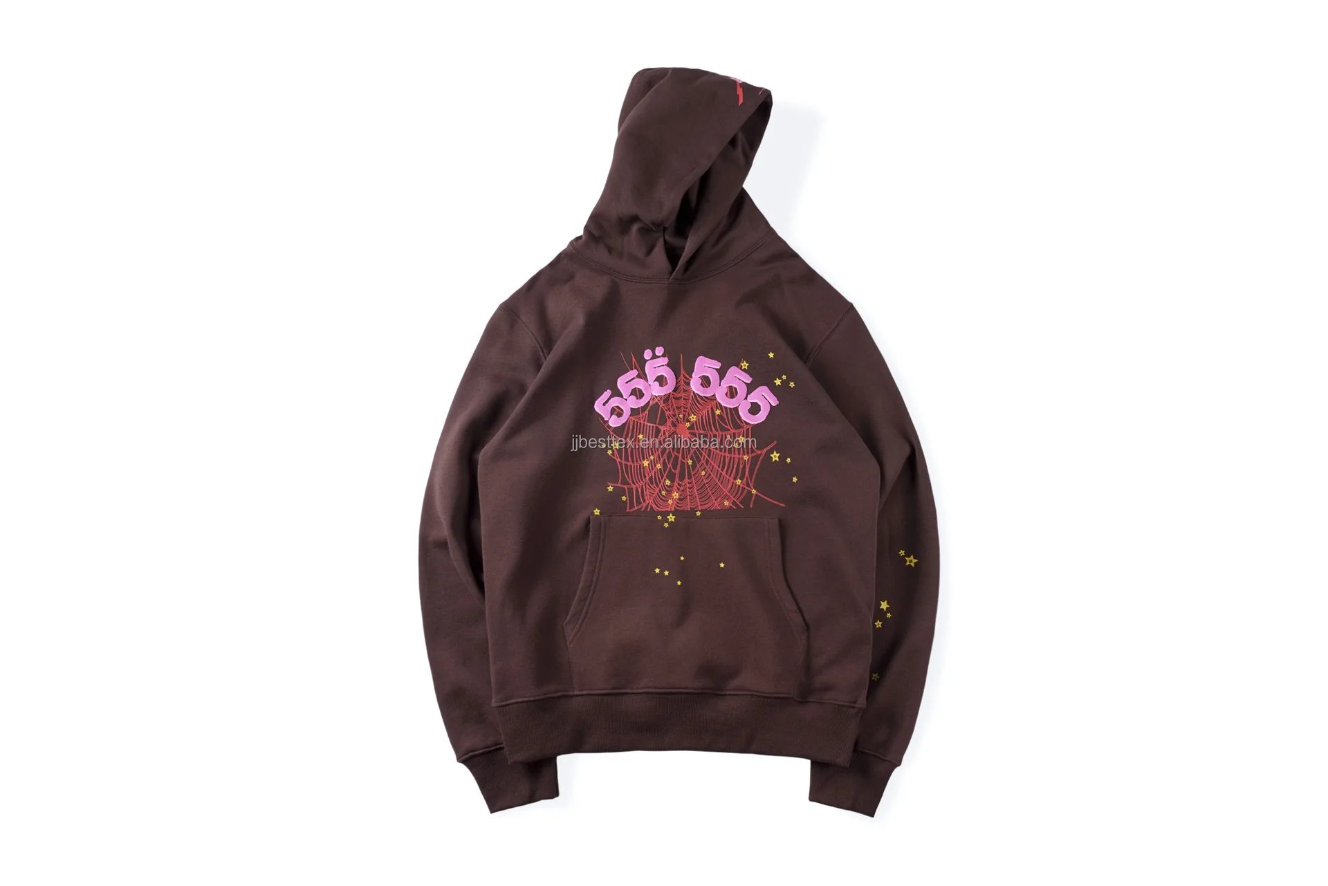 young thug spider hoodie french terry  sp5der hoodie pink puff print sweatshirt