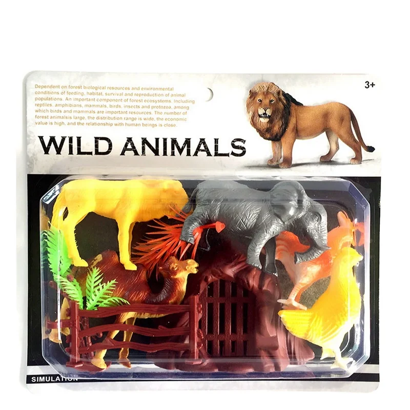 Китайская фабрика оптовая цена пластиковый набор игрушек для животных в джунглях