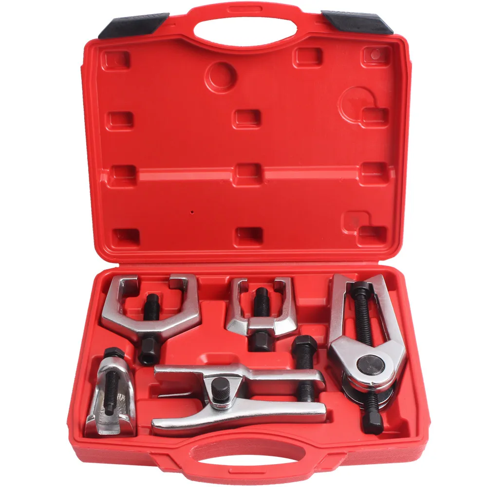 Automotive Tools 5PCS Ball Joint Extractor Separator Pitman Arm Puller Removal Kit Tie Rod End Tool Set for Front End Service