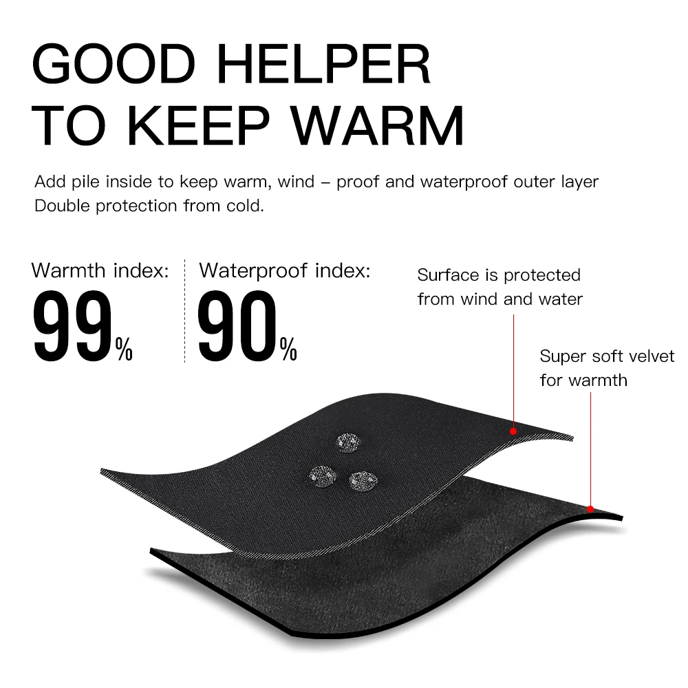 Thicken Winter Gloves Cycling Fluff Warm Gloves For Touchscreen Cold Weather Windproof Bike Gloves