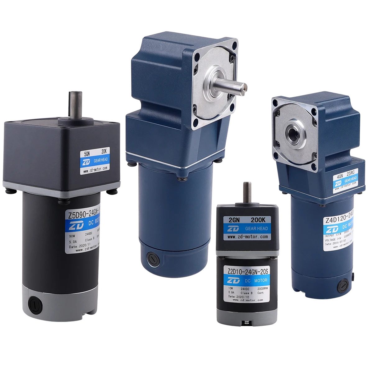 ZD 60mm-104mm 12V 24V 48V 110V 220V 15W-300W Electric Brushed  DC Gear Motor Manufacturer