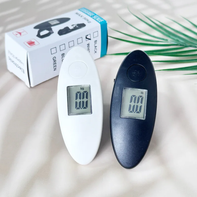 50kg LCD Digital Luggage Scale Portable Electronic Suitcase Scale Handled Travel Bag Weighting Fish Hook Hanging Scale