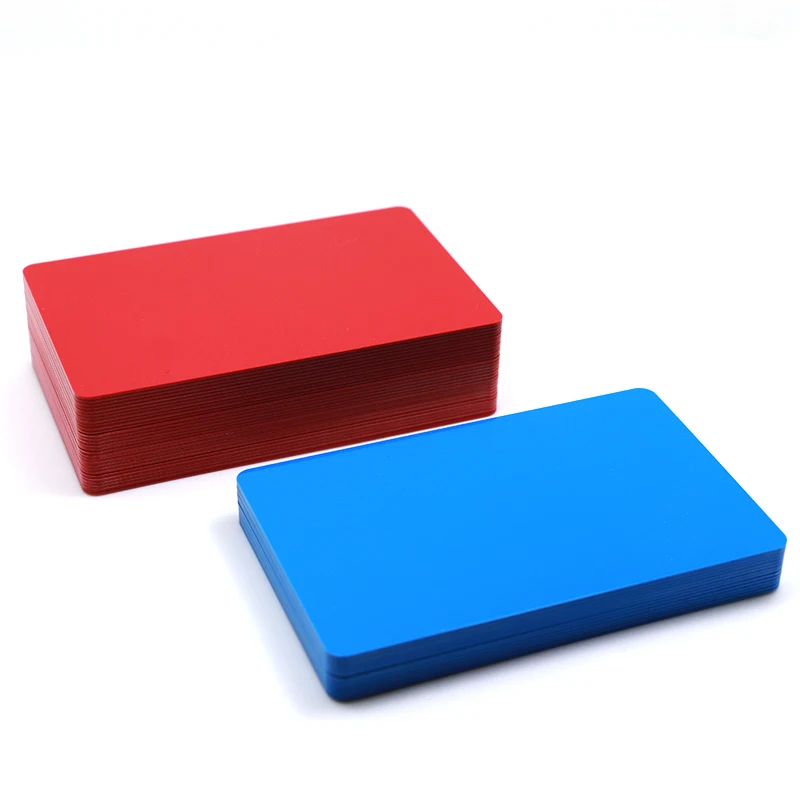 Blank PVC Printing Customized Red Plastic Cards For Business Gift