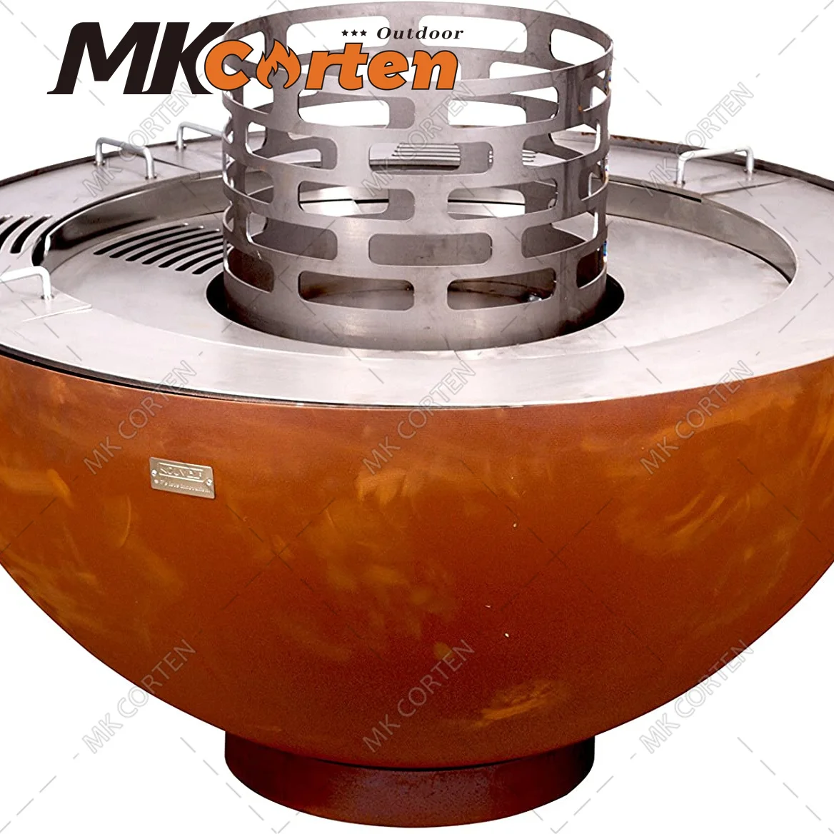 Customizable Carbon Corten Steel Barbecue Grill Bbq Gas Burning