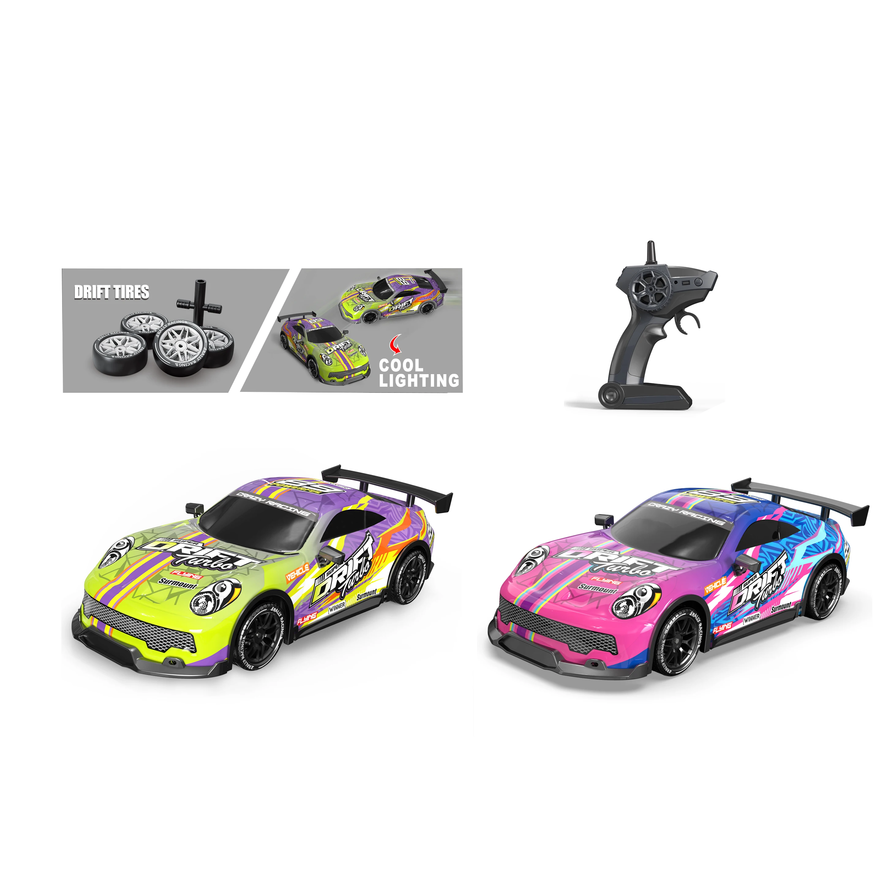 1:16 Hight Quality Four-Wheel Drive Drift High-Speed Remote Control Car Racing Car Model Rc Car With Light Music For Boys Toys