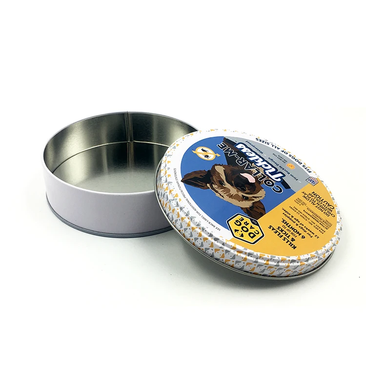 Costom Printing Logo High Quality Food Grade Cookie Biscuit Thickening Round Candy Metal Can Tin Box