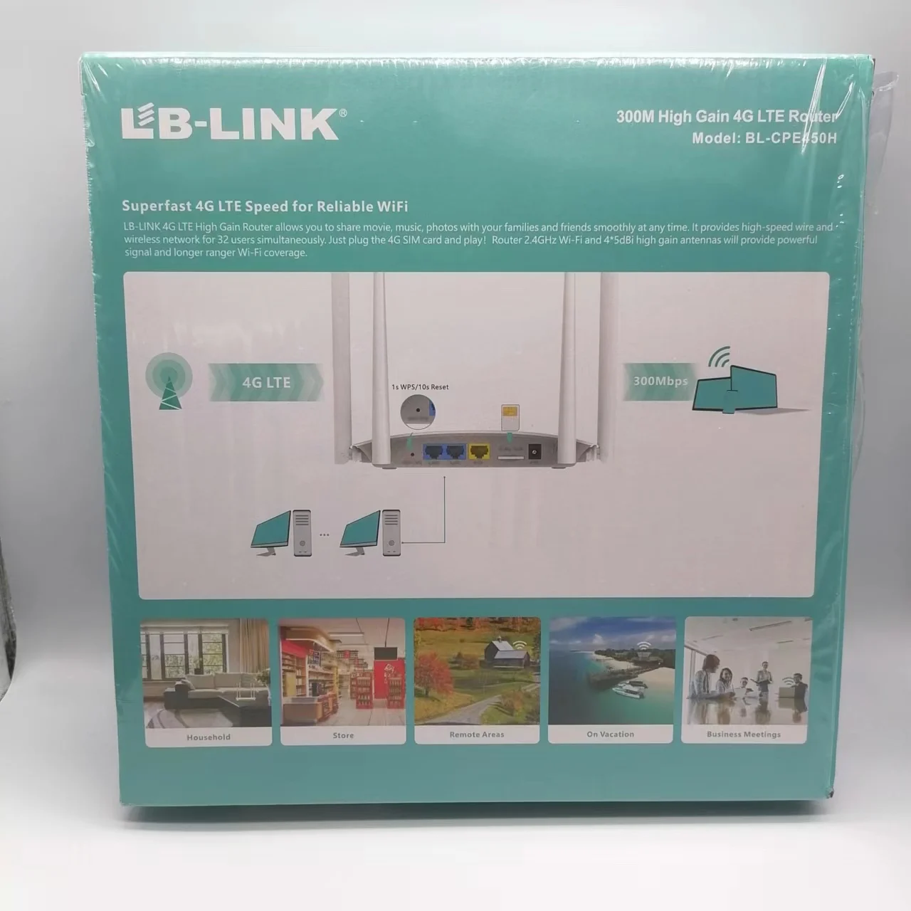 LB LINK Wireless Wifi Modem Router 300mbps LB-LINK BL-CPE450H 300Mbps with 4 Antennas 4G LTE router with sim card