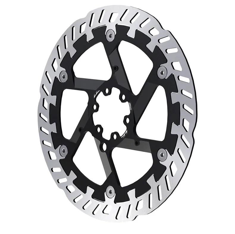 203mm 6 bolt eBike silver black stainless steel disc brake rotor made in China