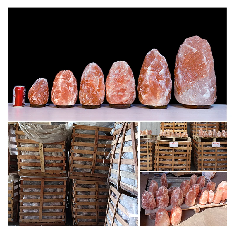 Crystal salt lamp Pakistani ore lamp creative bedroom crystal table lamp