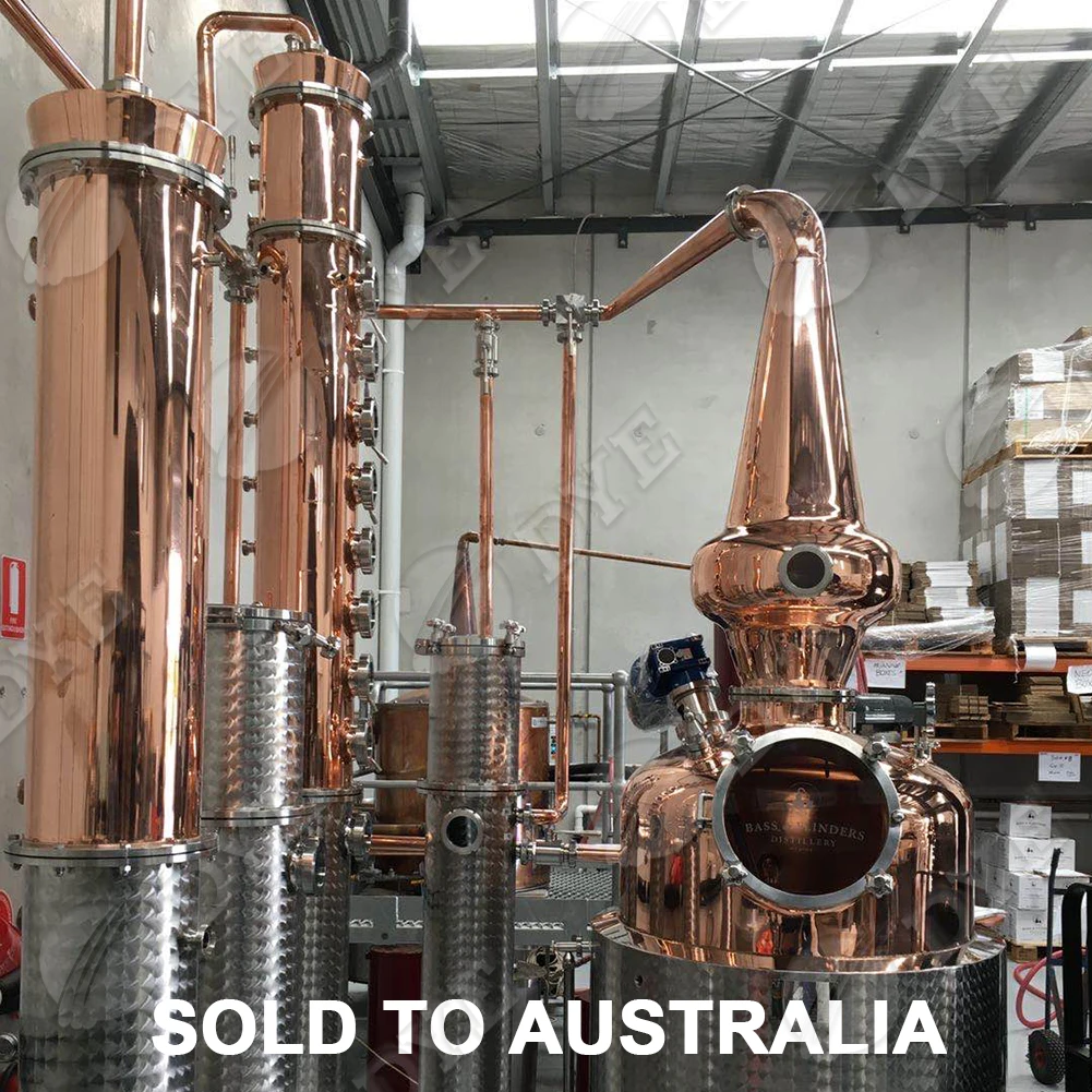 DYE 500L alambique hybrid still helmet reflux Колонка para ресторанте