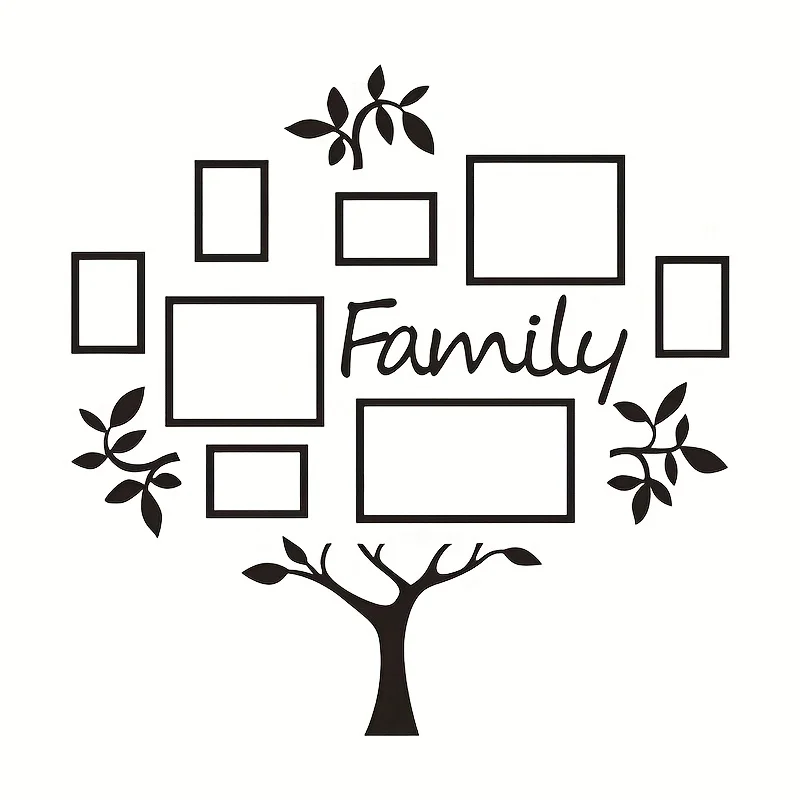 Wholesale Family Tree With Photo Frames Wall Decorations 3D Acrylic Wall Sticker Home Decoration Family Tree Wall Sticker