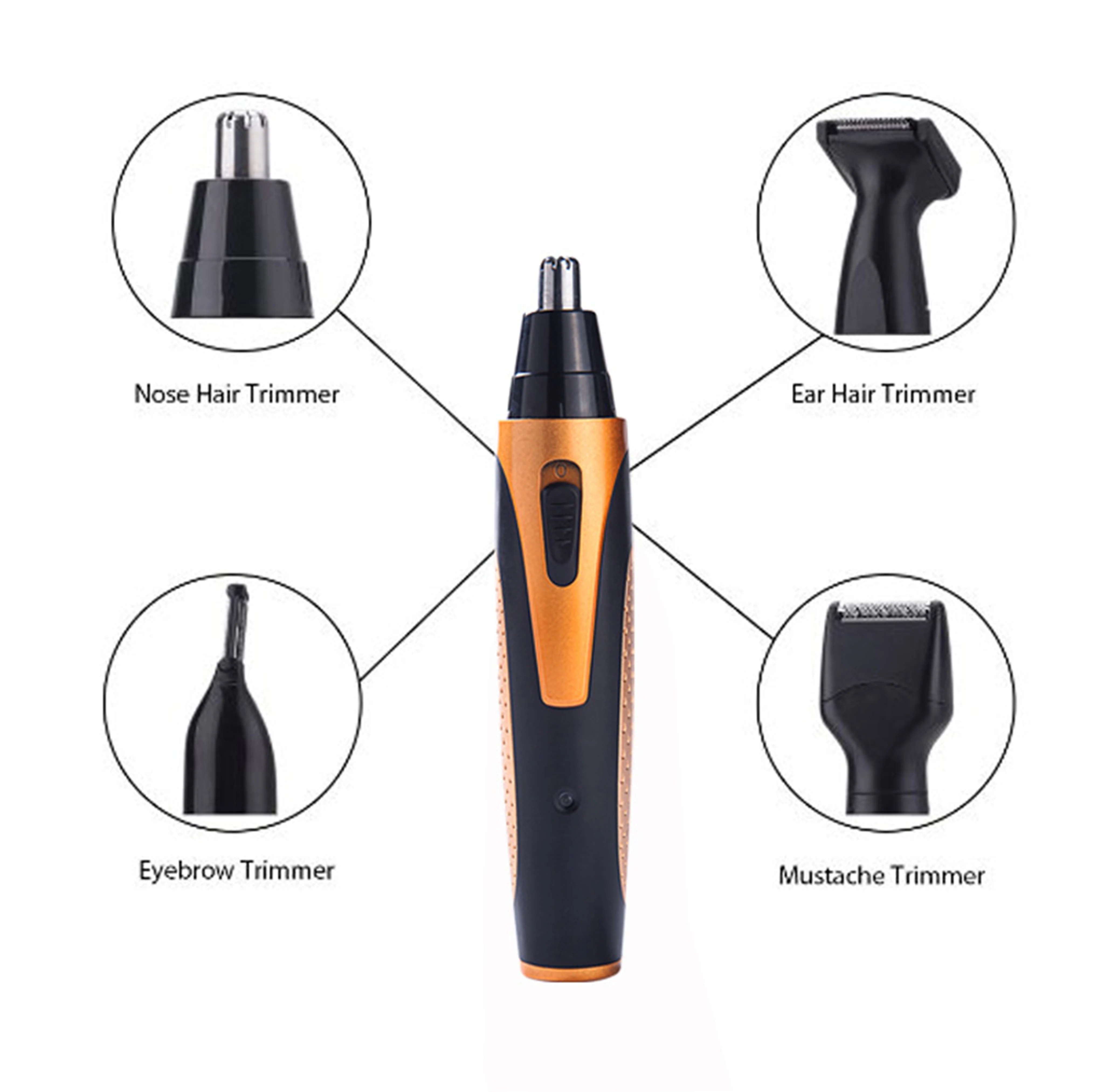 Hot Sale Beard Body Clipper Eyebrow Shaving Machine Nose Hair Trimmer Set  4 in 1 Multifunctional Electric Shaver
