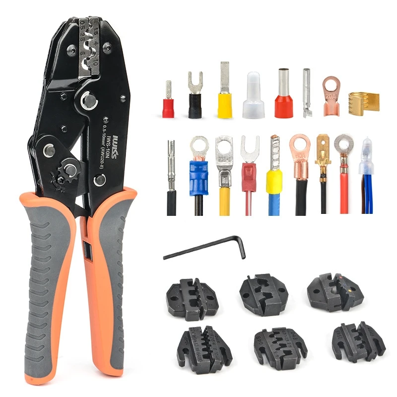 9-inches multi-function terminal pliers Crimping pliers 7-in-1 set copper nose crimping pliers