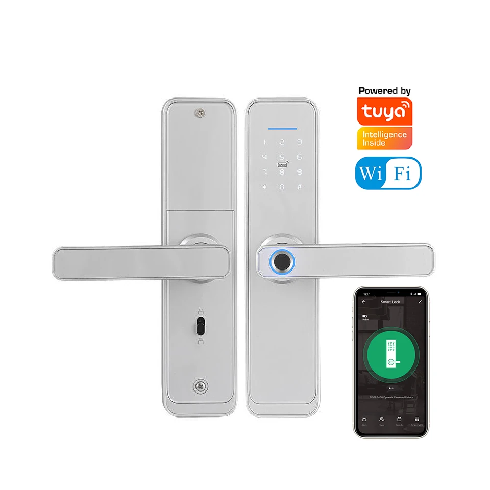 Дверной смарт-замок с поддержкой Wi-Fi и датчиком отпечатков пальцев