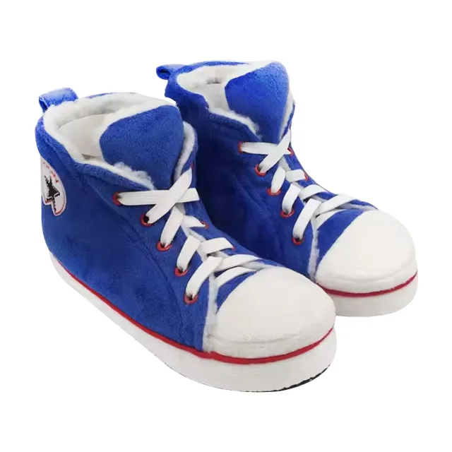 Custom House Sneaker Slipper for Women Men Classic Color High Top Inspired Warm Plush Winter Funny Cozy Indoor Sneakers Slipper