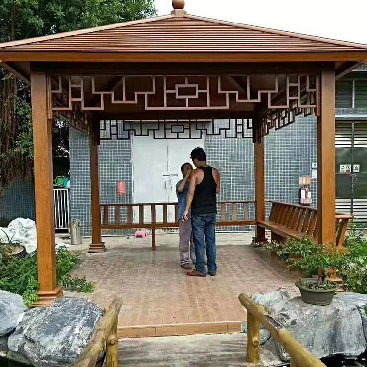 Antique garden hexagonal metal frame top decorative gazebo canopy pergola