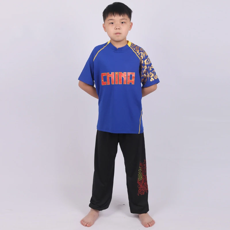 Chinese traditional kids black Wing Chun Uniform martial arts uniforms for Wushu Uniform practice
