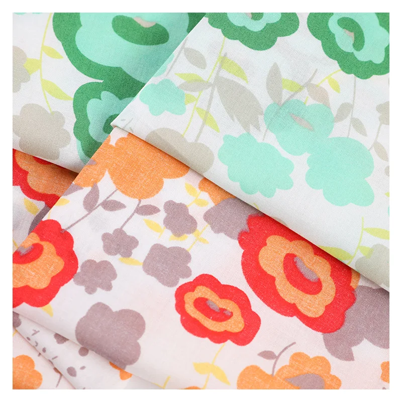 Custom Printing Plain 100% Cotton Poplin Digital Printed Cotton Fabric Stock Printed Cotton Poplin Fabric for garment