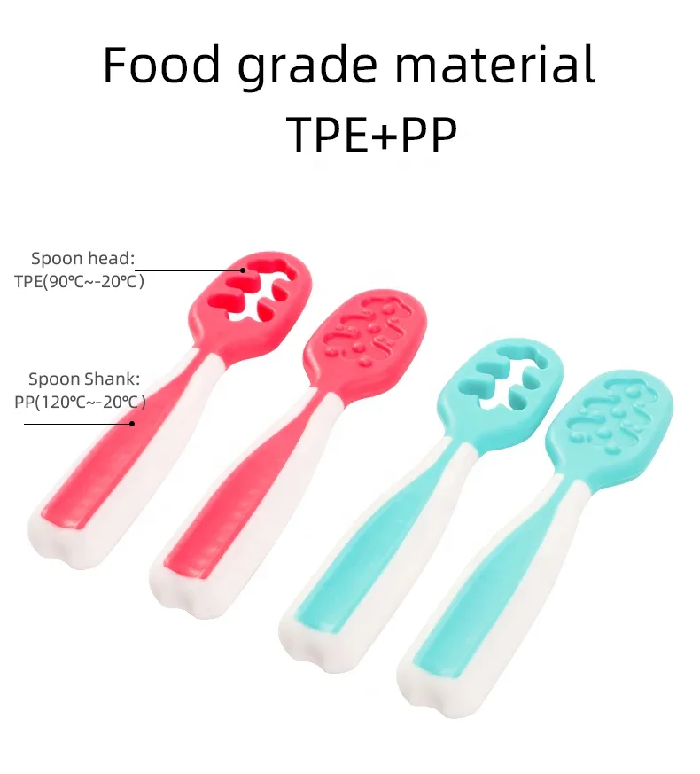 Food Grade Baby Spoon Feeder Training Baby Spoons BPA Free Stage 1 and Stage 2 Toddler Utensils
