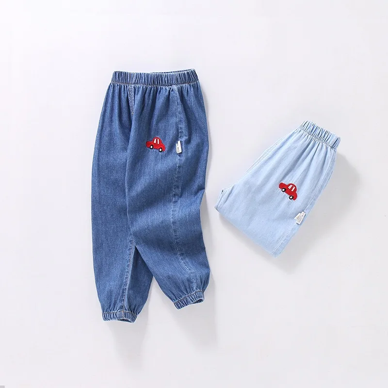 Recommend elastic waist pant children trousers kids jeans pants for girl boy