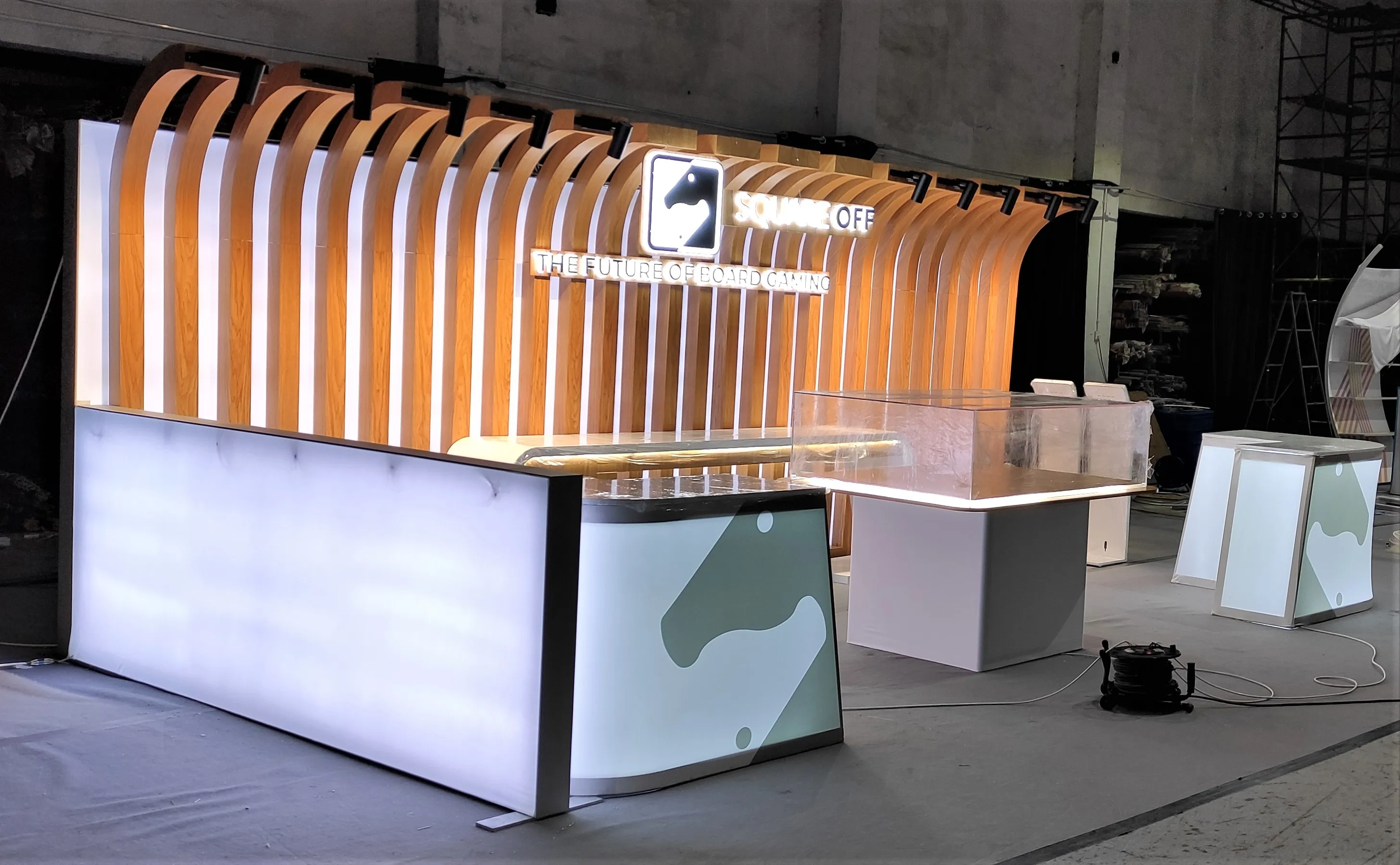 Aluminum Extrusion Portable LED Trade Show Booth backlit exhibition booth