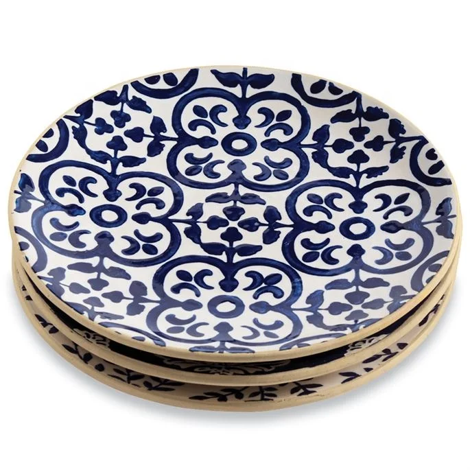 Ceramic Indigo Salad Plates