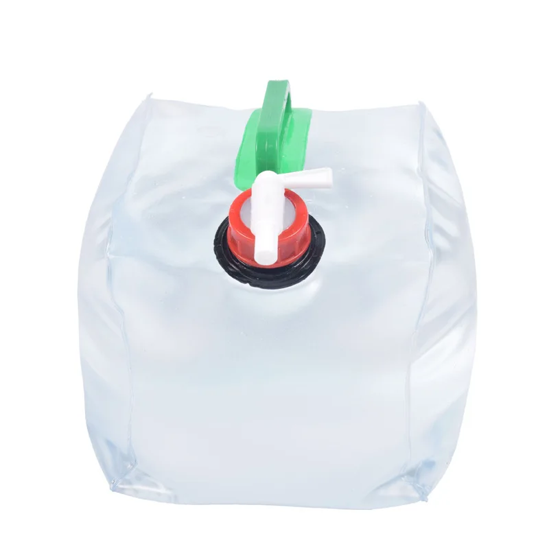 Outdoor camping 20L folding bucket transparent plastic collapsible water bag large capacity PVC water bottle drinking bag