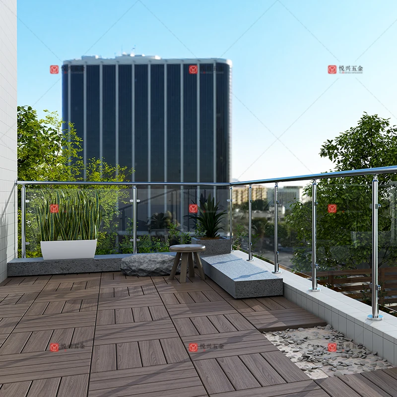 Glass Stairs Railing Design Most Purchased 304 316 Stainless Steel Outdoor Rail Top Mounted Rail Balcony Glass Balustrade Post