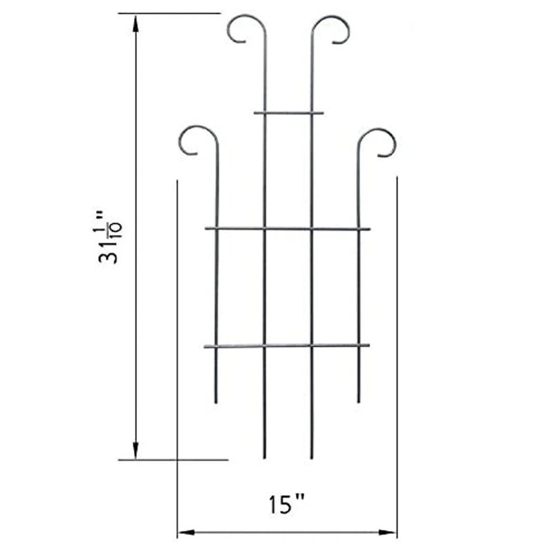 Zhongpin top seller Metal  Garden Trellis  Plant Climbing Iron Garden Patio Fence Potted Vines Flowers  support stake Trellis
