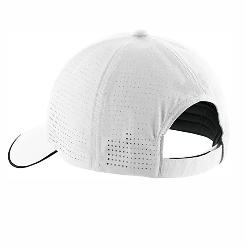 Custom 6 Panel High Quality Quick Dry Breathable Laser Holes Perforated Cap with mesh Cap
