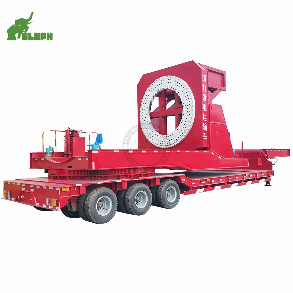 Factory Wind Turbine Trailer Special Transport Wind Adapter Semi Trailer Manufacturer China Wind Power Blade Adapter(13)